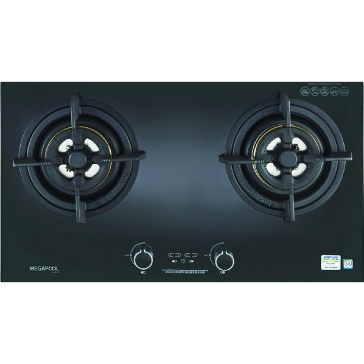 MEGAPOOL M28L 嵌入式石油氣煮食爐 - 5.0kW強勁火力 | 雙定時熄火